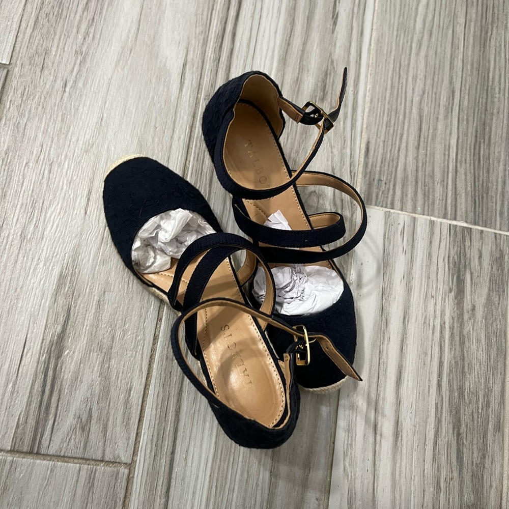 Lyndsay blue espadrille wedges - Picture 7 of 8